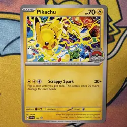 Pikachu SVP 225 - Pokemon TCG Black Star Promo World Championship 2025 Stamp NM - Image 1