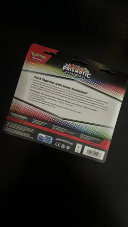 (3x) Pokemon TCG Prismatic Evolutions 3 pack Blisters (2x Glaceon) (1x Leafeon) - Image 3