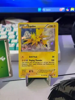 Pokemon TCG Zapdos 23/108 Cracked Ice Holo Roaring Skies LP - Image 2