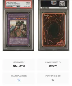 2007 YU-GI-OH! STON-STRIKE OF NEOS #EN035 E-HERO GRAND NEOS STON PSA 8 - Image 3