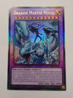DRAGON MASTER MAGIA RA04-EN055 ULTIMATE RARE 1st Ed YUGIOH *NEW & MINT* - Image 1