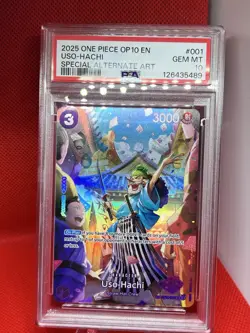 PSA 10 Uso-Hachi ST18-001 SP (OP10) Royal Blood One Piece TCG English Usopp - Image 2