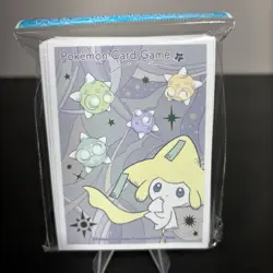 Pokemon Center Japan Jirachi Official card sleeves 64 ct Frosted Star Link USA - Image 1