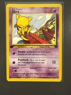 ABRA - 49/82 - 1st Edition Team Rocket - Pokemon Card - LP - Image 1