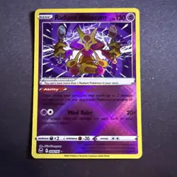 Pokemon Alakazam TCG Radiant Silver Tempest Holo Card 059/195 2022 - Image 1