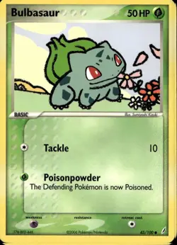 Bulbasaur 45/100 Common EX Crystal Guardians Pokemon - Image 1