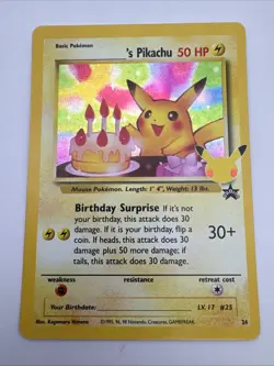 Pokemon TCG Birthday Pikachu #24 Celebrations 25th Anniversary - Image 1