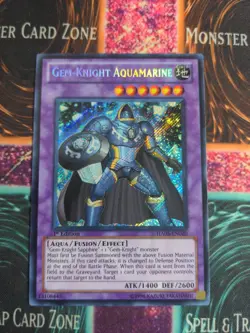 Yu-Gi-Oh! Gem-Knight Aquamarine HA05-EN020 1st Edition Secret Rare NM - Image 1