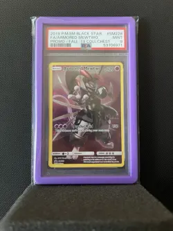 2019 Pokemon Black Star Promo Armored Mewtwo #SM228 Mint PSA 9 - Image 1
