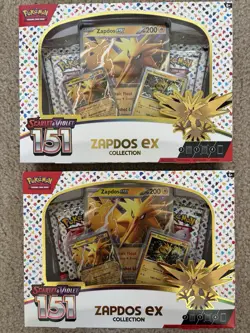 2x Pokemon 151 Zapdos ex Collection Box SEALED – Scarlet & Violet Booster Boxs - Image 1