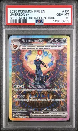 Pokemon Umbreon ex Prismatic Evolutions Special Illustration Rare #161 PSA 10 - Image 1