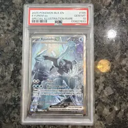 2025 POKEMON BLK EN-BLACK BOLT SPECIAL ILLUSTRATION RARE #165 KYUREM EX PSA 10 - Image 1