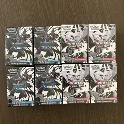 POKEMON TCG BOOSTER BUNDLE X8 LOT BLACK BOLT WHITE FLARE NEW SEALED - Image 1