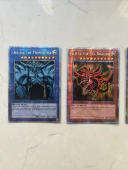 YUGIOH: EGYPTIAN GOD SET 25th Quarter Century Secret Rare LC01-EN001 002 003 NM - Image 2