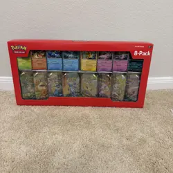 Sealed Pokemon Scarlet & Violet Prismatic Evolutions Mini Tin 8-Pack Costco drop - Image 1