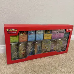 Sealed Pokemon Scarlet & Violet Prismatic Evolutions Mini Tin 8-Pack Costco drop - Image 2