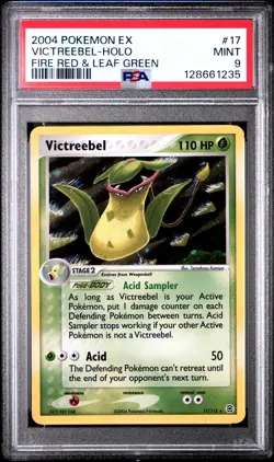 2004 POKEMON EX FIRE RED & LEAF GREEN #17 VICTREEBEL-HOLO PSA 9 - Image 1