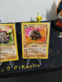 Pokemon Geodude 47/62 Graveler 37/62 Golem 36/62 WOTC Fossil Vintage LP - Image 4