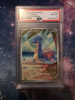 Misty's Lapras Destined Rivals Illustration Card IR 194/182 PSA 8 - Image 1