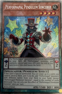 Performapal Pendulum Sorcerer RA04-EN242 Platinum Secret Rare 1st Edition YuGiOh - Image 1