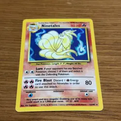 Pokemon TCG Ninetales 12/102 Base Set Holo Unlimited Rare Card LP - Image 1