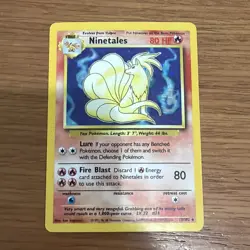 Pokemon TCG Ninetales 12/102 Base Set Holo Unlimited Rare Card LP - Image 2