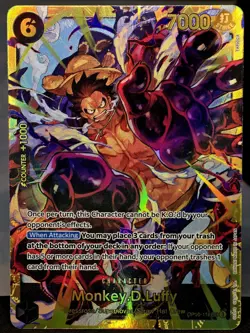 OP10-118 Monkey.D.Luffy SEC Alt Art One Piece TCG English Card MINTY - Image 1