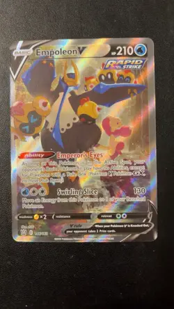 Pokemon TCG English Card Battle Styles Empoleon V 146/163 Full Art NM - Image 1