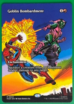 MTG - Goblin Bombardment - Full Art - Marvel Spider-Man - NM Unplayed Condition - Image 1