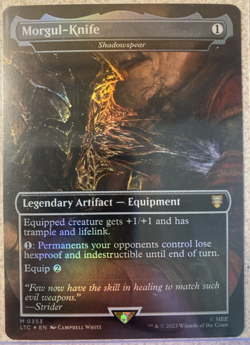 MTG Magic the Gathering FOIL Shadowspear / Morgul-Knife LTC - Image 1