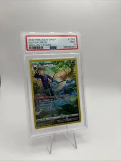 2022 Pokemon SWSH FA Vaporeon Brilliant Stars TG02/TG30 PSA MINT 9 - Image 1