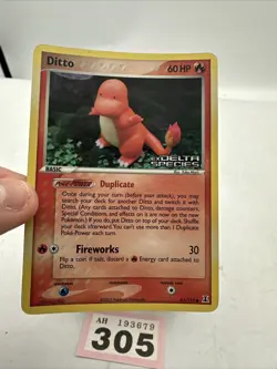 Ditto Reverse Holo 61/113 ex Delta Species Charmander 2005 MP Pokemon - Image 2