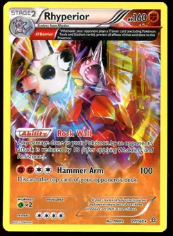 Pokemon TCG Rhyperior Primal Clash 77/160 Holo Holo Rare LP - Image 1