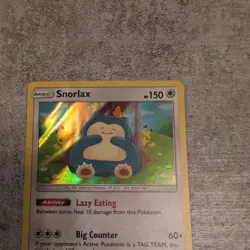2019 Pokemon SM Unbroken Bonds Snorlax Holo Rare #158/214 - Image 2