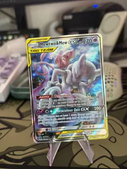 Pokemon TCG Mewtwo & Mew Tagteam Gx Black Star Promo Sm191 LP/MP Binder - Image 1