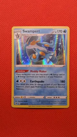 Swampert Holo Rare SWSH08: Fusion Strike 064/264 Pokemon TCG LP - Image 1
