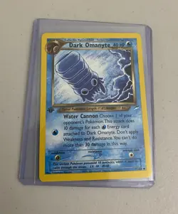 Pokemon Dark Omanyte Neo Destiny 37/105 1st Edition Uncommon 2002 WotC Vintage - Image 1