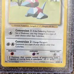 Porygon 39/102 Base Set Pokemon TCG 30 HP Uncommon Regular English - Image 3