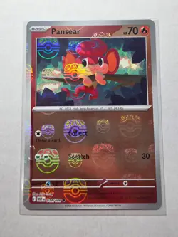 Pansear 014/086 NM – Master Ball Holo – 2025 Pokemon TCG S&V White Flare - Image 1