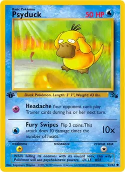 Psyduck 53/62 - Fossil - WOTC - Common - Pokemon TCG - HP - Image 1