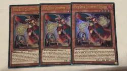 YUGIOH! 3x Fire King Courtier Ulcanix MP25-EN262 Ultra Rare 1st NM PLAYSET EURO - Image 1