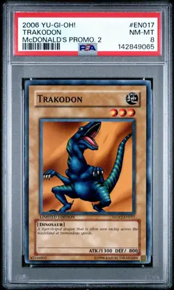 2006 YU-GI-OH! TRAKODON #EN017 McDONALD'S PROMO 2 NM-MT PSA 8 - Image 1