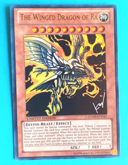YUGIOH THE WINGE DRAGON OF RA #JUMP EN045 ULTRA RARE HOLO VERY LIGHT PLAY - Image 1
