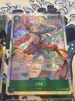 Uta One Piece TCG Card Lot of 4 Featuring SR and Leader Cards - Image 3