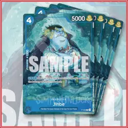 ONE PIECE TCG: Jinbe ST17 P-030 Promo x4 BLUE Starter Deck Doflamingo NM PLAYSET - Image 1