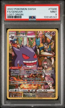 Gengar Trainer Gallery Holo Card TG06/TG30 Swsh11: Lost Origin PSA 9 - Image 1