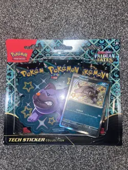 Pokemon TCG: Paldean Fates Sticker Collection Triple Blister Sealed Packs - Image 1