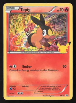 Tepig - 13/25 Promo Holo MCD21 013/025 NM Pokemon TCG - Image 1