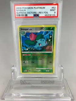 PSA 9 Pokemon Ivysaur Reverse Holo Platinum Supreme Victors - Image 1