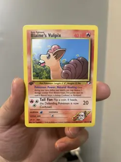 Blaine's Vulpix - 1st Edition - 65/132 Gym Heroes- WOTC - Pokemon TCG - 2000 - Image 1
